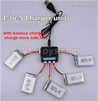 Wltoys XK A200 Parts Upgrade 1-to-5 charger and balance charger(Not include the 5 battery). It can charge 5 battery at the same time.
